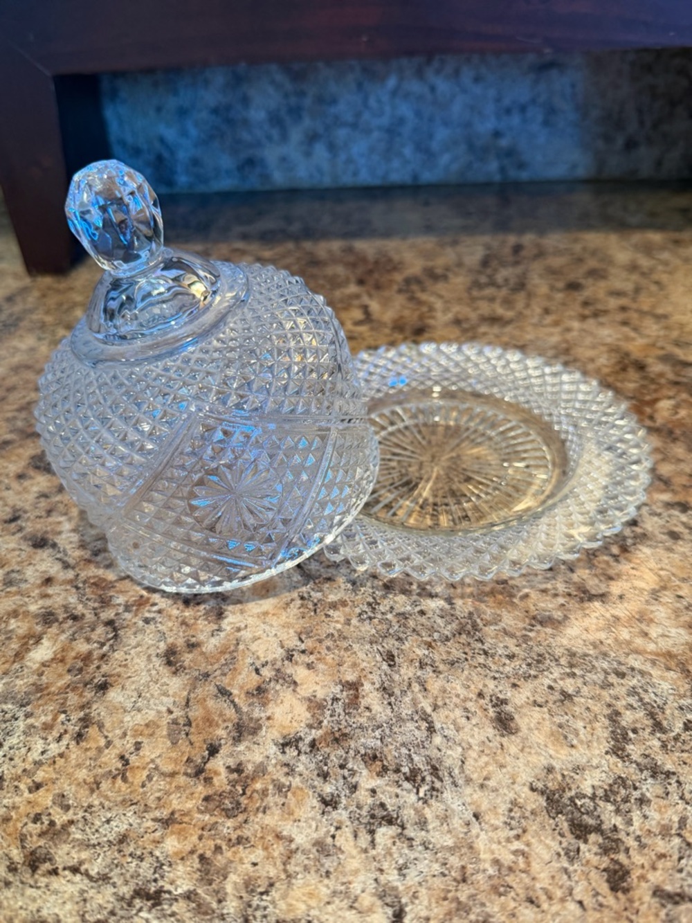 Avon Fostoria Butter Bell Dish